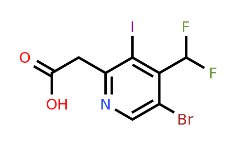 1806872-80-9 | 5-Bromo-4-(difluoromethyl)-3-iodopyridine-2-acetic acid