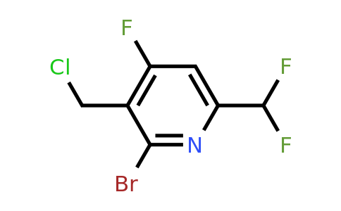 1806910-57-5 | 2-Bromo-3-(chloromethyl)-6-(difluoromethyl)-4-fluoropyridine