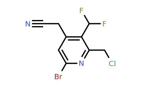 1806915-21-8 | 6-Bromo-2-(chloromethyl)-3-(difluoromethyl)pyridine-4-acetonitrile