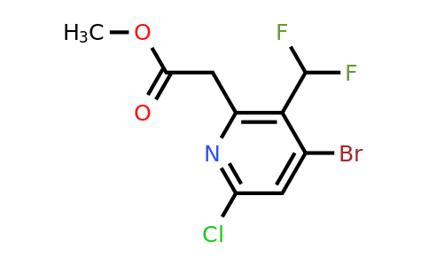 1806971-61-8 | Methyl 4-bromo-6-chloro-3-(difluoromethyl)pyridine-2-acetate