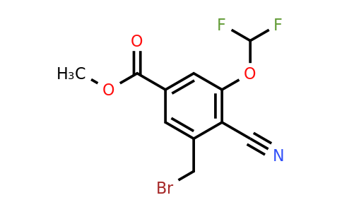 1807005-18-0 | Methyl 3-bromomethyl-4-cyano-5-(difluoromethoxy)benzoate