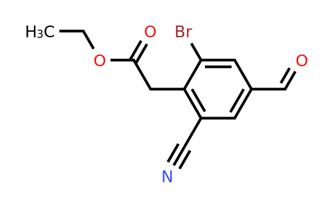 1807023-92-2 | Ethyl 2-bromo-6-cyano-4-formylphenylacetate