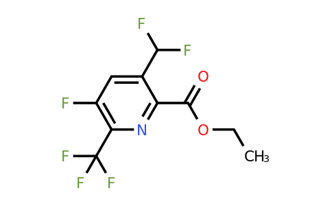 1807159-13-2 | Ethyl 3-(difluoromethyl)-5-fluoro-6-(trifluoromethyl)pyridine-2-carboxylate