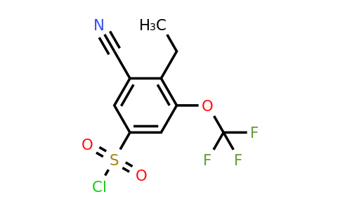 1807239-80-0 | 3-Cyano-4-ethyl-5-(trifluoromethoxy)benzenesulfonyl chloride