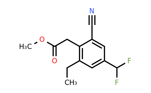 1807240-58-9 | Methyl 2-cyano-4-difluoromethyl-6-ethylphenylacetate