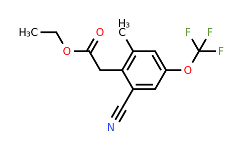 1807246-37-2 | Ethyl 2-cyano-6-methyl-4-(trifluoromethoxy)phenylacetate