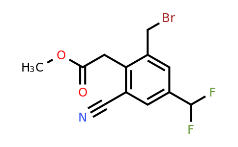 1807264-12-5 | Methyl 2-bromomethyl-6-cyano-4-(difluoromethyl)phenylacetate 1807264-12-5 | Methyl 2-bromomethyl-6-cyano-4-(difluoromethyl)phenylacetate