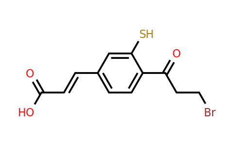 1807399-61-6 | 4-(3-Bromopropanoyl)-3-mercaptocinnamic acid