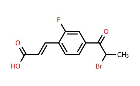 1807399-96-7 | 4-(2-Bromopropanoyl)-2-fluorocinnamic acid