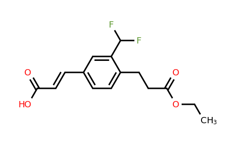 1807430-12-1 | 3-(Difluoromethyl)-4-(3-ethoxy-3-oxopropyl)cinnamic acid