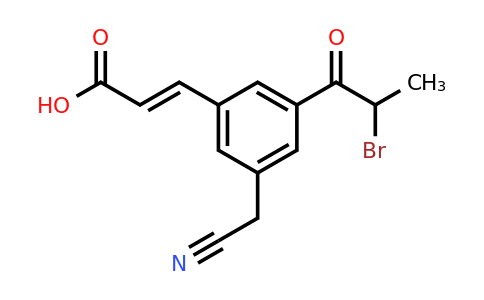 1807434-16-7 | 3-(2-Bromopropanoyl)-5-(cyanomethyl)cinnamic acid
