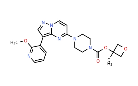 1809862-74-5 | 3-Methyloxetan-3-yl 4-[3-(2-methoxypyridin-3-yl)pyrazolo[1,5-a]pyrimidin-5-yl]piperazine-1-carboxylate