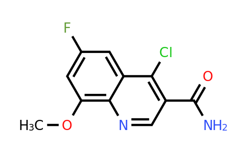 1956332-06-1 | 4-Chloro-6-fluoro-8-methoxyquinoline-3-carboxamide