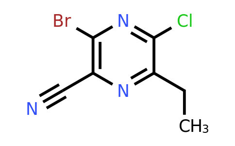 2043020-03-5 | 3-Bromo-5-chloro-6-ethylpyrazine-2-carbonitrile