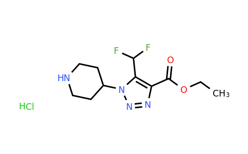 2059942-33-3 | Ethyl 5-(difluoromethyl)-1-(piperidin-4-yl)-1H-1,2,3-triazole-4-carboxylate hydrochloride