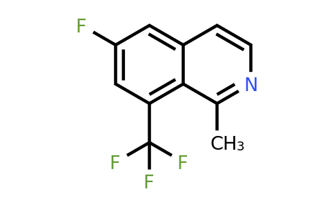 2059944-90-8 | 6-Fluoro-1-methyl-8-(trifluoromethyl)isoquinoline