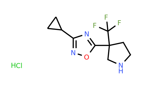2059947-91-8 | 3-Cyclopropyl-5-[3-(trifluoromethyl)pyrrolidin-3-yl]-1,2,4-oxadiazole hydrochloride