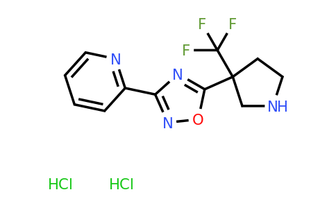 2059949-19-6 | 2-{5-[3-(trifluoromethyl)pyrrolidin-3-yl]-1,2,4-oxadiazol-3-yl}pyridine dihydrochloride