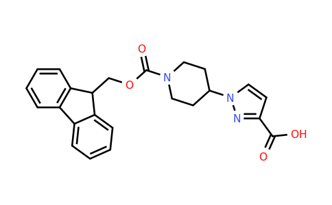 2059971-10-5 | 1-(1-{[(9H-fluoren-9-yl)methoxy]carbonyl}piperidin-4-yl)-1H-pyrazole-3-carboxylic acid