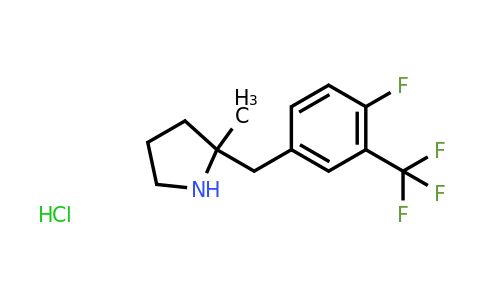 2060008-14-0 | 2-{[4-fluoro-3-(trifluoromethyl)phenyl]methyl}-2-methylpyrrolidine hydrochloride