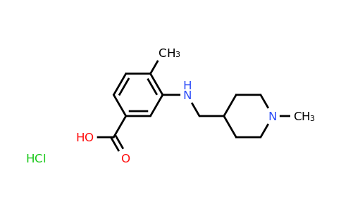2060037-90-1 | 4-Methyl-3-{[(1-methylpiperidin-4-yl)methyl]amino}benzoic acid hydrochloride