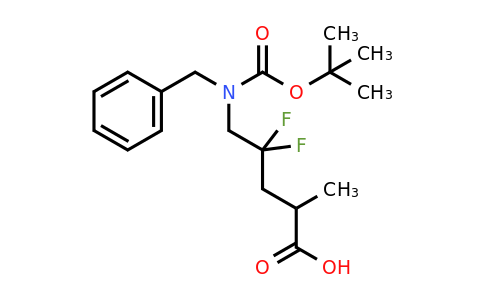 2101206-20-4 | 5-(benzyl(tert-butoxycarbonyl)amino)-4,4-difluoro-2-methylpentanoic acid