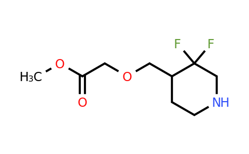 2299249-61-7 | Acetic acid, 2-[(3,3-difluoro-4-piperidinyl)methoxy]-, methyl ester