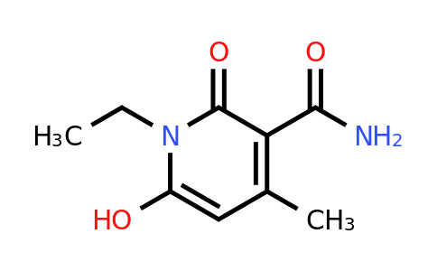 29097-12-9 | 1-Ethyl-6-hydroxy-4-methyl-2-oxo-1,2-dihydropyridine-3-carboxamide