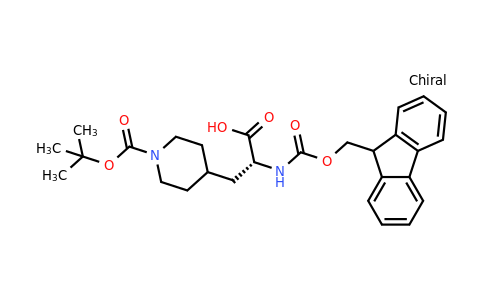 313052-00-5 | (2R)-3-{1-[(tert-butoxy)carbonyl]piperidin-4-yl}-2-({[(9H-fluoren-9-yl)methoxy]carbonyl}amino)propanoic acid