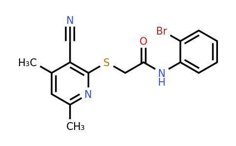 332160-77-7 | N-(2-bromophenyl)-2-((3-cyano-4,6-dimethylpyridin-2-yl)thio)acetamide