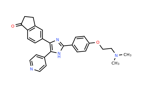 405554-54-3 | 5-(2-(4-(2-(Dimethylamino)ethoxy)phenyl)-5-(pyridin-4-yl)-1H-imidazol-4-yl)-2,3-dihydro-1H-inden-1-one