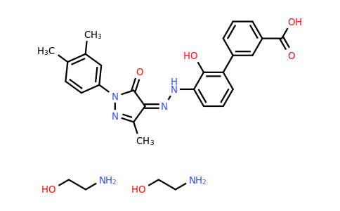 496775-62-3 | 3'-[(2Z)-[1-(3,4-dimethylphenyl)-1,5-dihydro-3-methyl-5-oxo-4H-pyrazol4-ylidene]hydrazino]-2'-hydroxy-[1,1'-biphenyl]-3-carboxylic acid bis-(monoethanolamine)