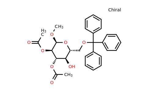 53717-00-3 | (2S,3R,4S,5R,6R)-5-Hydroxy-2-methoxy-6-((trityloxy)methyl)tetrahydro-2H-pyran-3,4-diyl diacetate