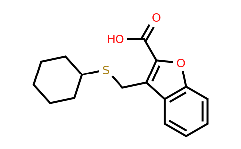568559-40-0 | 3-Cyclohexylsulfanylmethyl-benzofuran-2-carboxylic acid