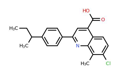 590350-41-7 | 2-(4-(sec-Butyl)phenyl)-7-chloro-8-methylquinoline-4-carboxylic acid