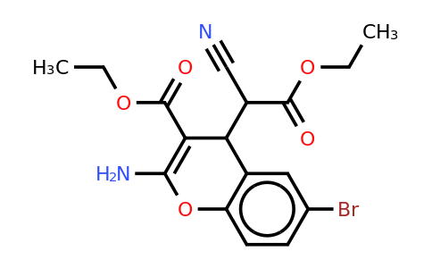 65673-63-4 | Ethyl 2-amino-6-bromo-4-(1-cyano-2-ethoxy-2-oxoethyl)-4-H-chromene-3-carboxylate