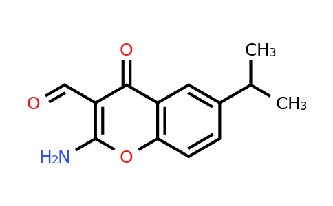 68301-82-6 | 2-Amino-6-isopropyl-4-oxo-4H-chromene-3-carbaldehyde