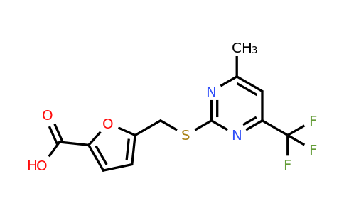 5-(((4-Methyl-6-(trifluoromethyl)pyrimidin-2-yl)thio)methyl)furan-2-carboxylic acid