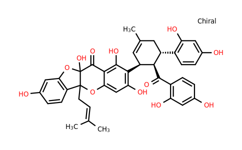 80651-76-9 | 2-[(1S,5S,6R)-6-(2,4-dihydroxybenzoyl)-5-(2,4-dihydroxyphenyl)-3-methylcyclohex-2-en-1-yl]-1,3,8,10a-tetrahydroxy-5a-(3-methylbut-2-enyl)-[1]benzofuro[3,2-b]chromen-11-one