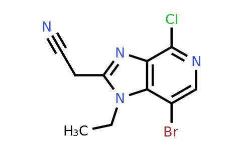 842144-05-2 | 2-(7-Bromo-4-chloro-1-ethyl-1H-imidazo[4,5-c]pyridin-2-yl)acetonitrile