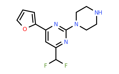 4-(Difluoromethyl)-6-(furan-2-yl)-2-(piperazin-1-yl)pyrimidine