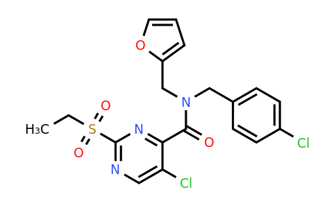 873080-25-2 | 5-Chloro-N-(4-chlorobenzyl)-2-(ethylsulfonyl)-N-(furan-2-ylmethyl)pyrimidine-4-carboxamide