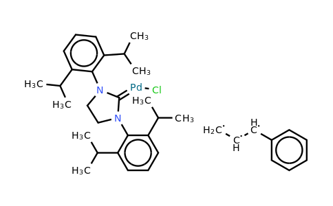 884879-24-7 | 1,3-Bis(2,6-di-isopropylphenyl)-4,5-dihydroimidazol-2-ylidene]chloro][3-phenylallyl]palladium(II)