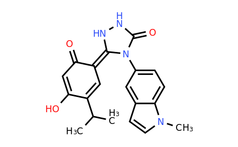 888216-25-9 | (5Z)-5-(4-hydroxy-6-oxo-3-propan-2-ylcyclohexa-2,4-dien-1-ylidene)-4-(1-methylindol-5-yl)-1,2,4-triazolidin-3-one