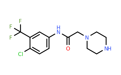 900641-70-5 | N-[4-Chloro-3-(trifluoromethyl)phenyl]-2-(piperazin-1-yl)acetamide