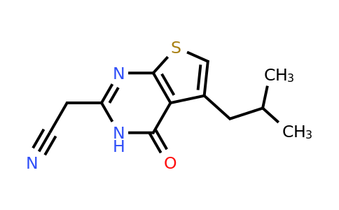 926208-72-2 | 2-[5-(2-Methylpropyl)-4-oxo-3H,4H-thieno[2,3-d]pyrimidin-2-yl]acetonitrile
