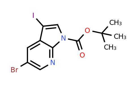 928653-81-0 | 5-Bromo-3-iodo-pyrrolo[2,3-b]pyridine-1-carboxylic acid tert-butyl ester