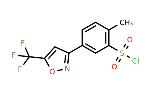 2-Methyl-5-(5-(trifluoromethyl)isoxazol-3-yl)benzenesulfonyl chloride