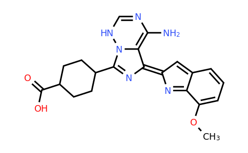 936890-98-1 | 4-[(5Z)-4-amino-5-(7-methoxyindol-2-ylidene)-1H-imidazo[5,1-f][1,2,4]triazin-7-yl]cyclohexane-1-carboxylic acid
