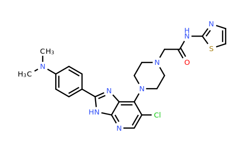 942947-93-5 | 2-(4-(6-chloro-2-(4-(dimethylamino)phenyl)-3H-imidazo[4,5-b]pyridin-7-yl)piperazin-1-yl)-N-(thiazol-2-yl)acetamide